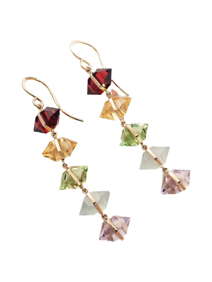 14-karat Gold Multi-stone Earrings