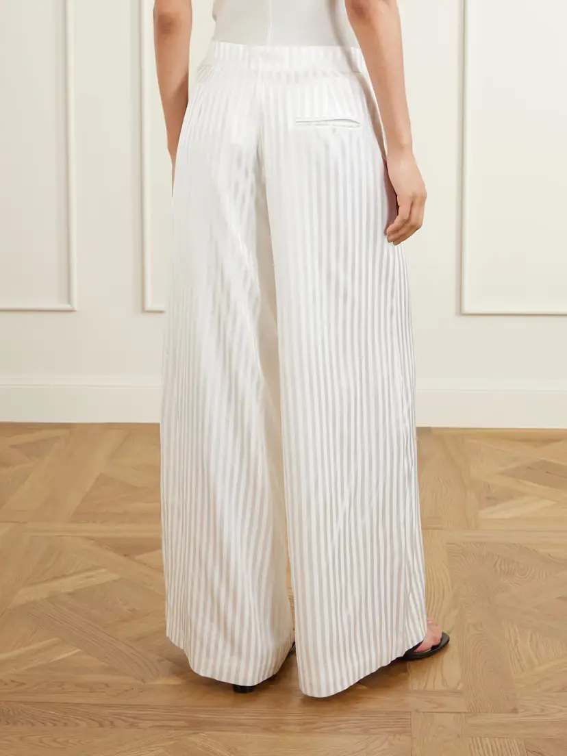 Abadia Striped Stretch-silk Satin Wide-leg Pants | Thumbnail 4 Abadia Striped Stretch-silk Satin Wide-leg Pants | Thumbnail 4