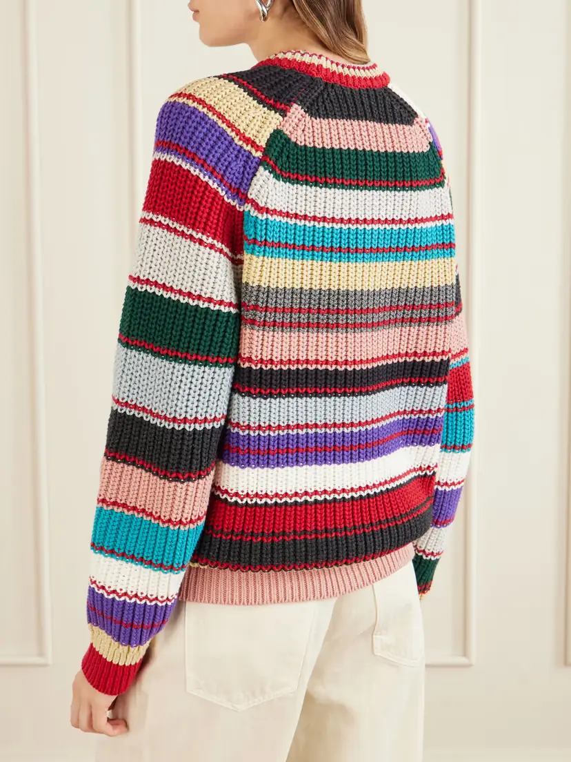 Aimé Leon Dore Striped Crewneck Cotton-knitted Sweater | Thumbnail 4 Aimé Leon Dore Striped Crewneck Cotton-knitted Sweater | Thumbnail 4