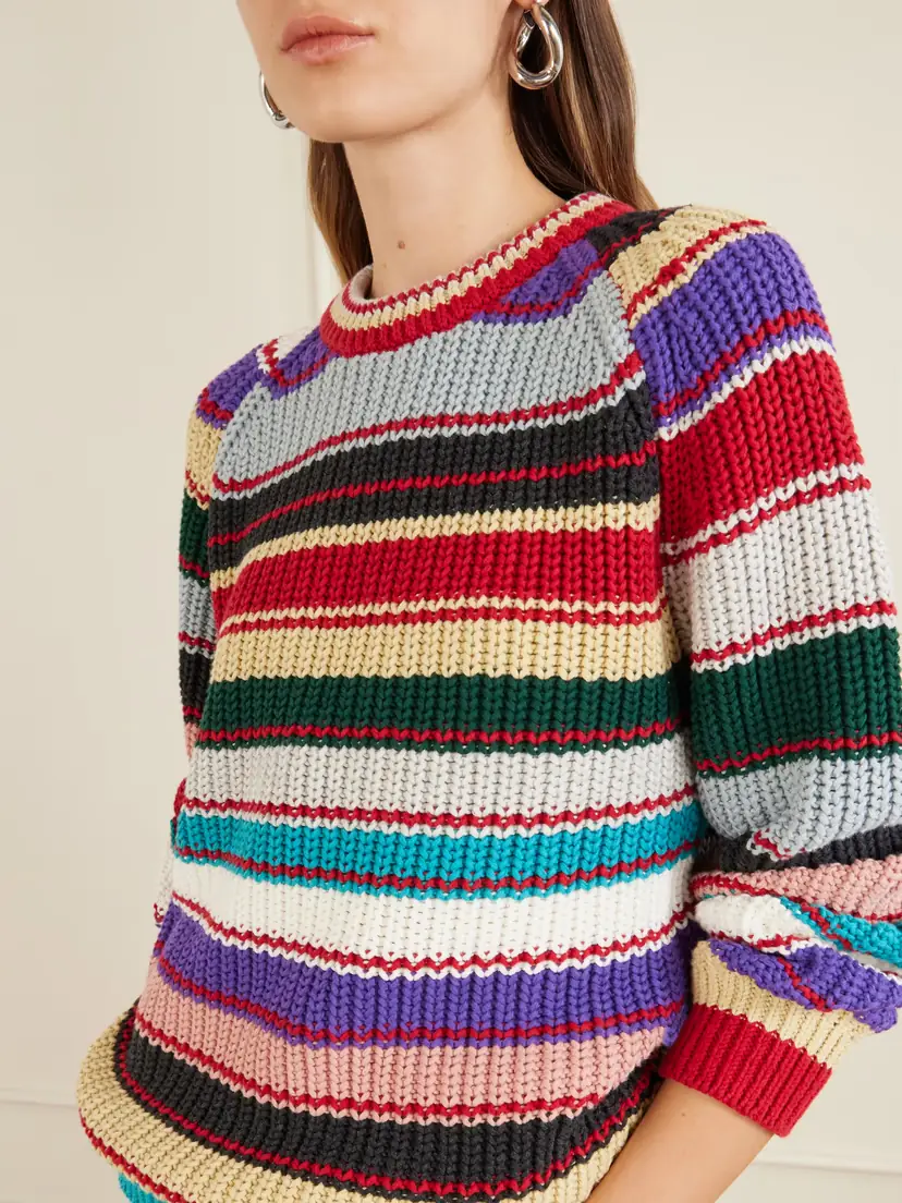 Aimé Leon Dore Striped Crewneck Cotton-knitted Sweater | Thumbnail 5 Aimé Leon Dore Striped Crewneck Cotton-knitted Sweater | Thumbnail 5