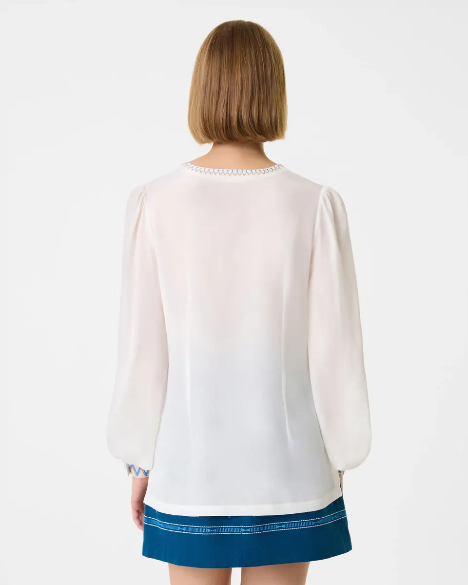 Emporio Sirenuse Vera Shirt with Ballerina Embroidery | Thumbnail 5 Emporio Sirenuse Vera Shirt with Ballerina Embroidery | Thumbnail 5