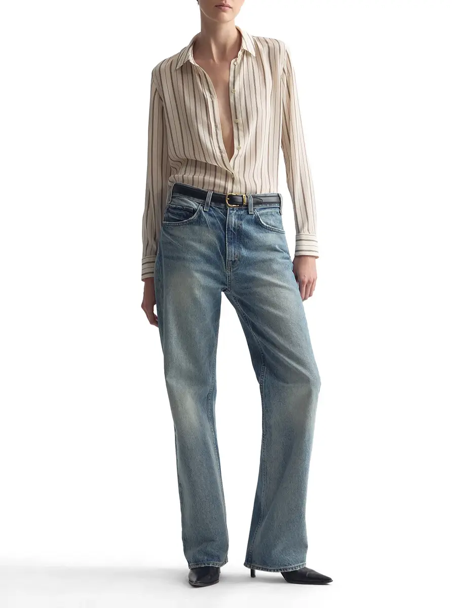Nili Lotan Gaia Striped Silk Shirt | Thumbnail 2 Nili Lotan Gaia Striped Silk Shirt | Thumbnail 2