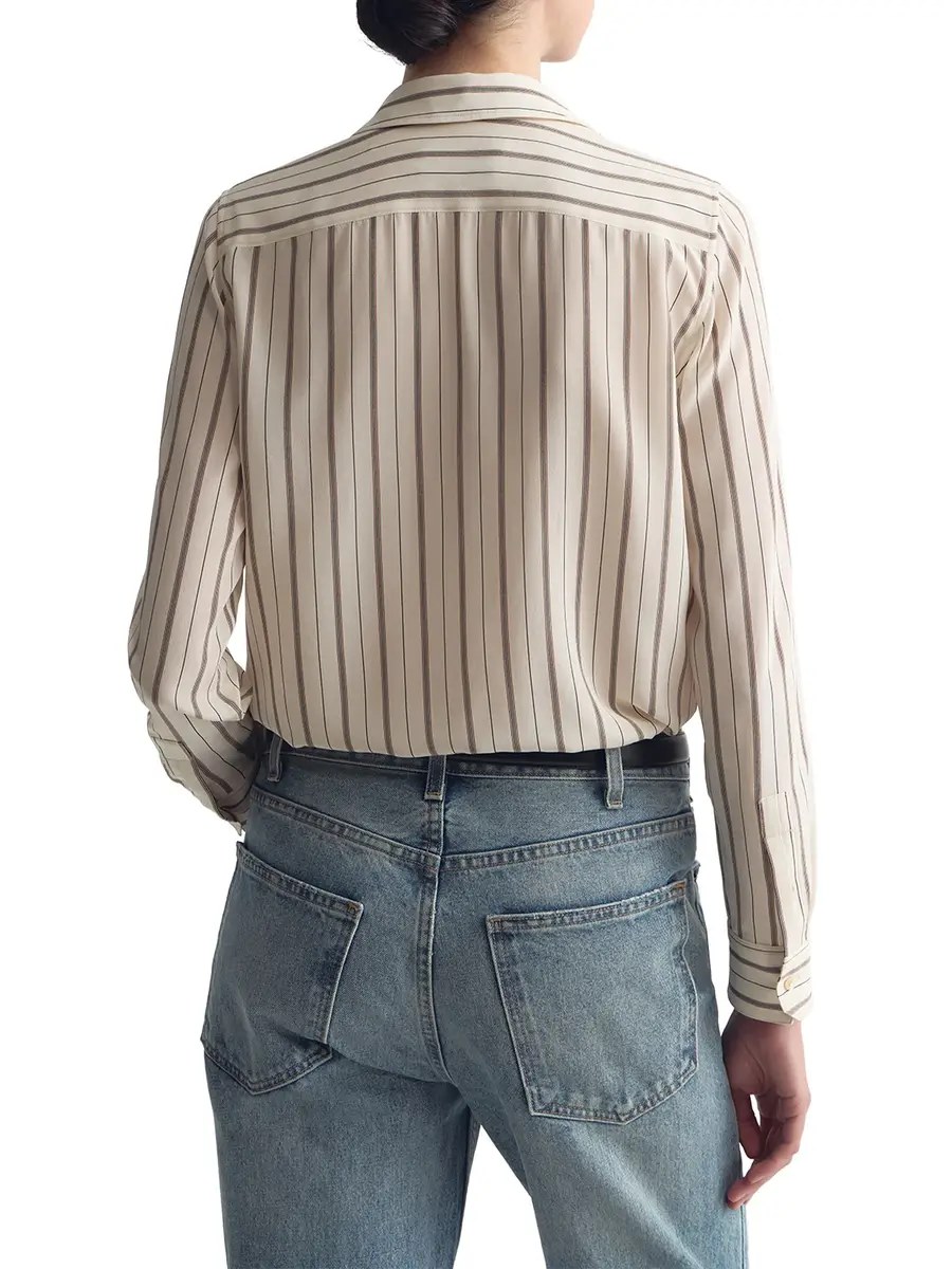 Nili Lotan Gaia Striped Silk Shirt | Thumbnail 4 Nili Lotan Gaia Striped Silk Shirt | Thumbnail 4