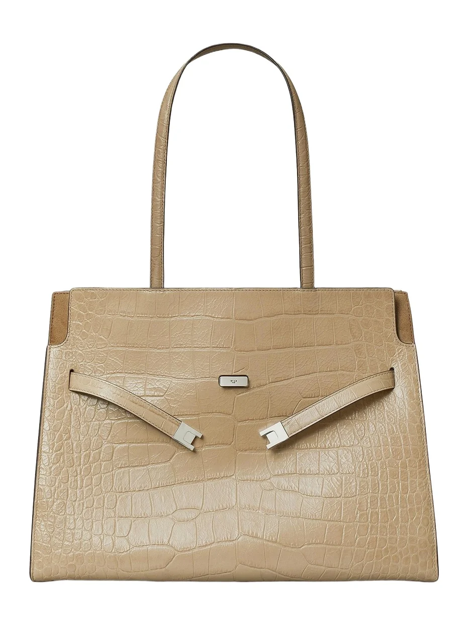 Women's Lee Radziwill Croc-Embossed Leather Tote Bag Women's Lee Radziwill Croc-Embossed Leather Tote Bag