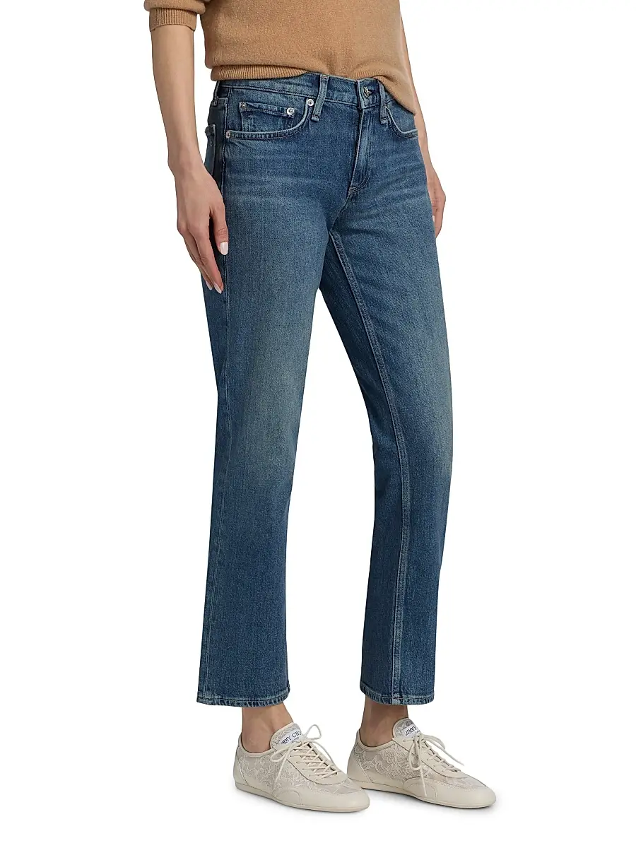rag & bone Women's Harlow Low-Rise Ankle Straight Jeans | Thumbnail 4 rag & bone Women's Harlow Low-Rise Ankle Straight Jeans | Thumbnail 4