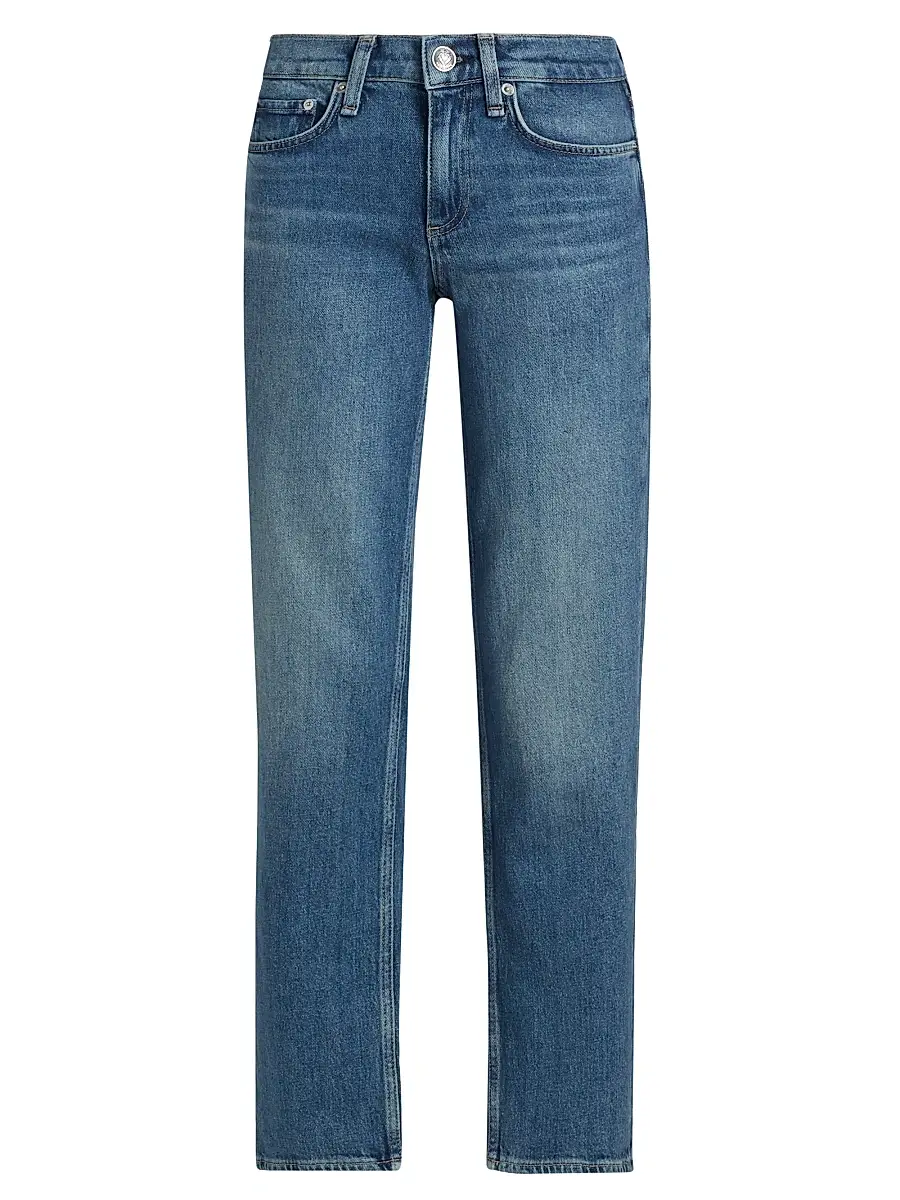rag & bone Women's Harlow Low-Rise Ankle Straight Jeans
