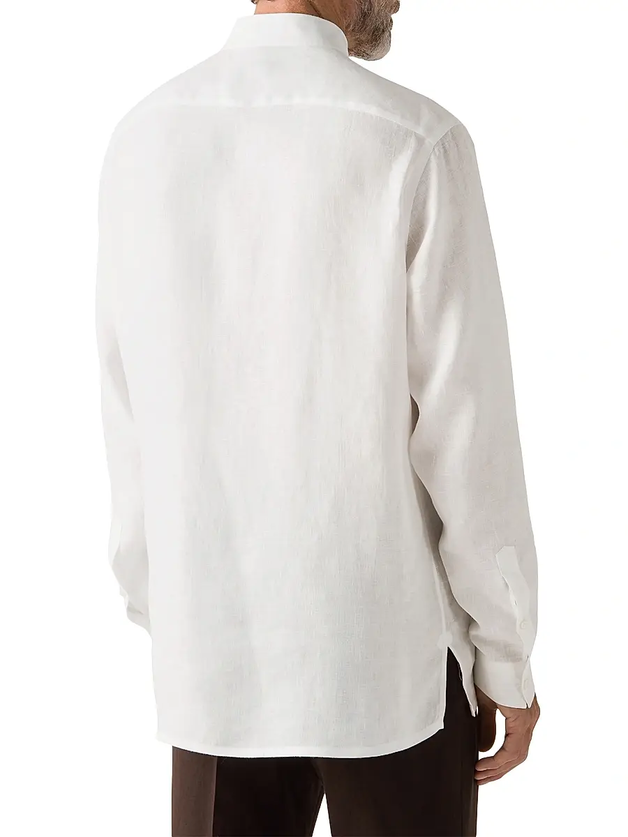 Zegna Men's Oasi Lino Shirt | Thumbnail 3 Zegna Men's Oasi Lino Shirt | Thumbnail 3