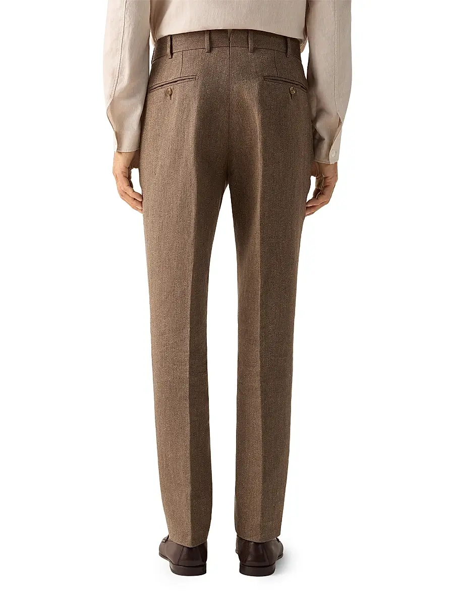 Zegna Men's Oasi Lino Pants | Thumbnail 3 Zegna Men's Oasi Lino Pants | Thumbnail 3