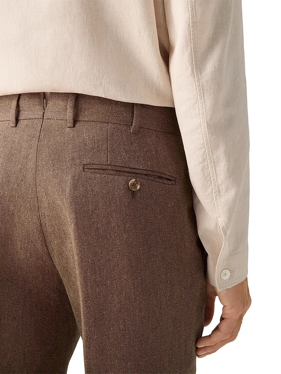 Zegna Men's Oasi Lino Pants | Thumbnail 5 Zegna Men's Oasi Lino Pants | Thumbnail 5