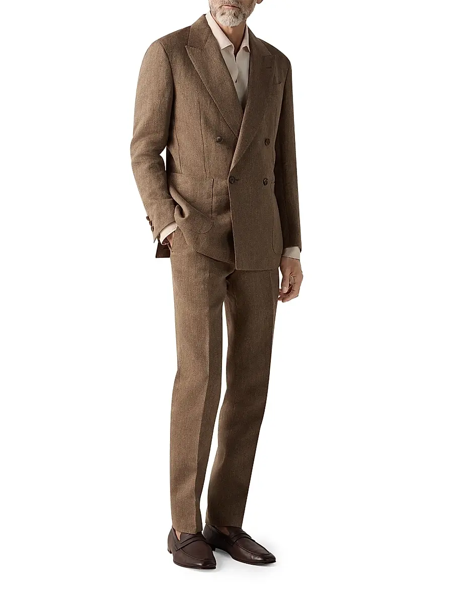 Zegna Men's Oasi Lino Pants | Thumbnail 6 Zegna Men's Oasi Lino Pants | Thumbnail 6