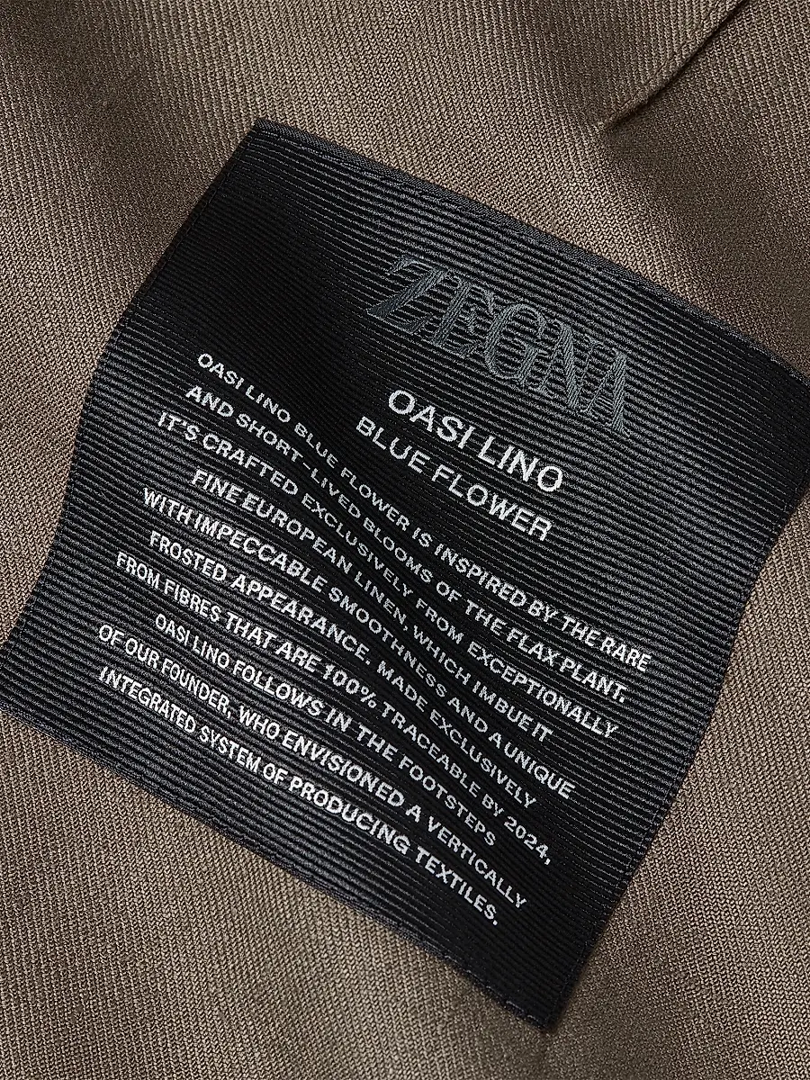 ZEGNA Men's Oasi Lino Flower Jacket - Dark Taupe | Thumbnail 4 ZEGNA Men's Oasi Lino Flower Jacket - Dark Taupe | Thumbnail 4