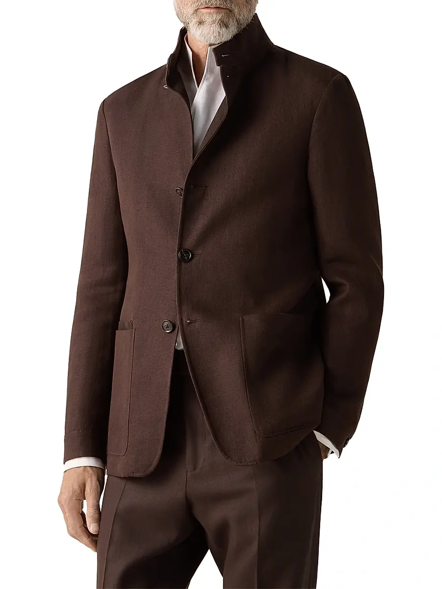 Zegna Men's Oasi Lino Il Conte Jacket | Thumbnail 2 Zegna Men's Oasi Lino Il Conte Jacket | Thumbnail 2