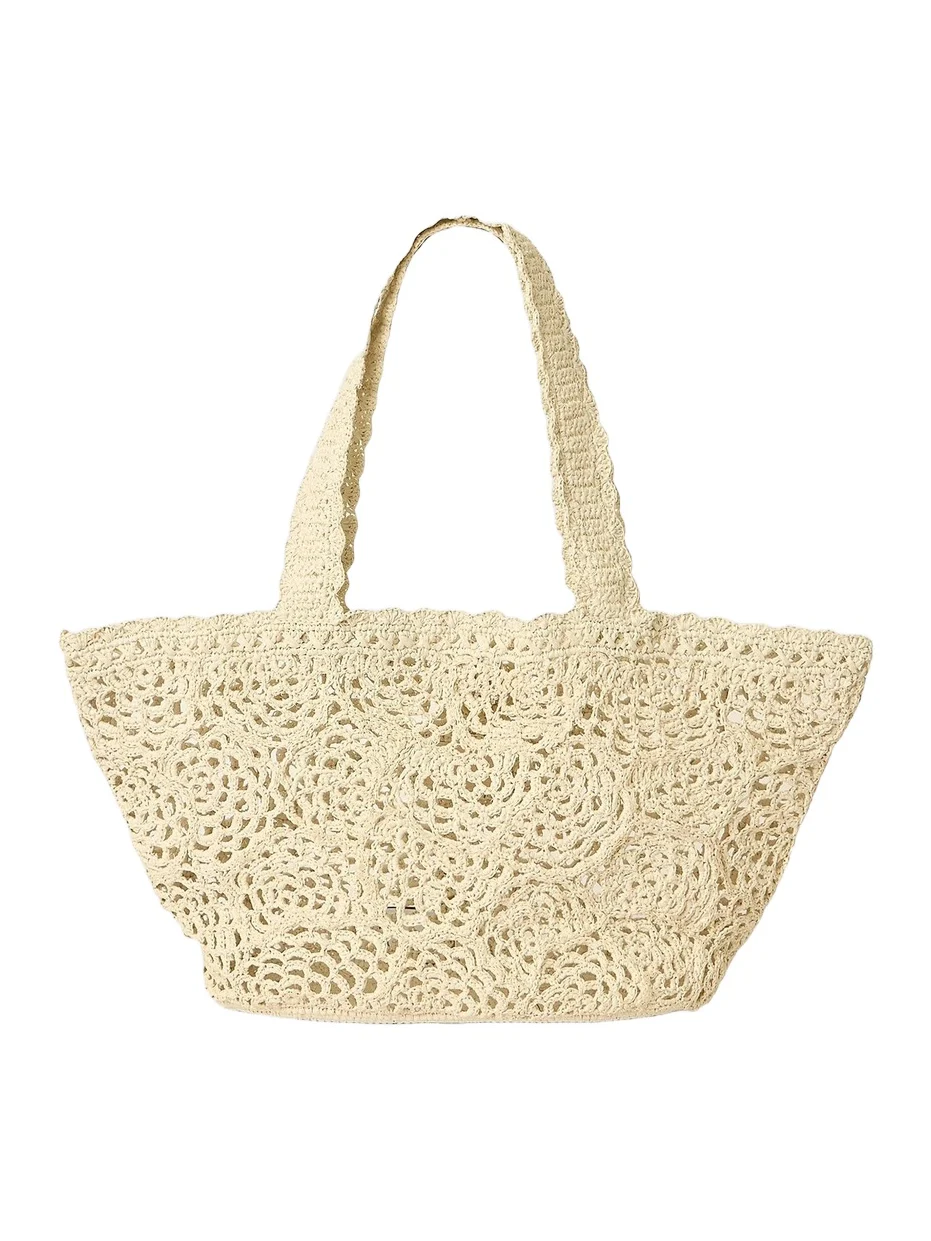 BTB Los Angeles Women's Lacera Raffia Tote Bag