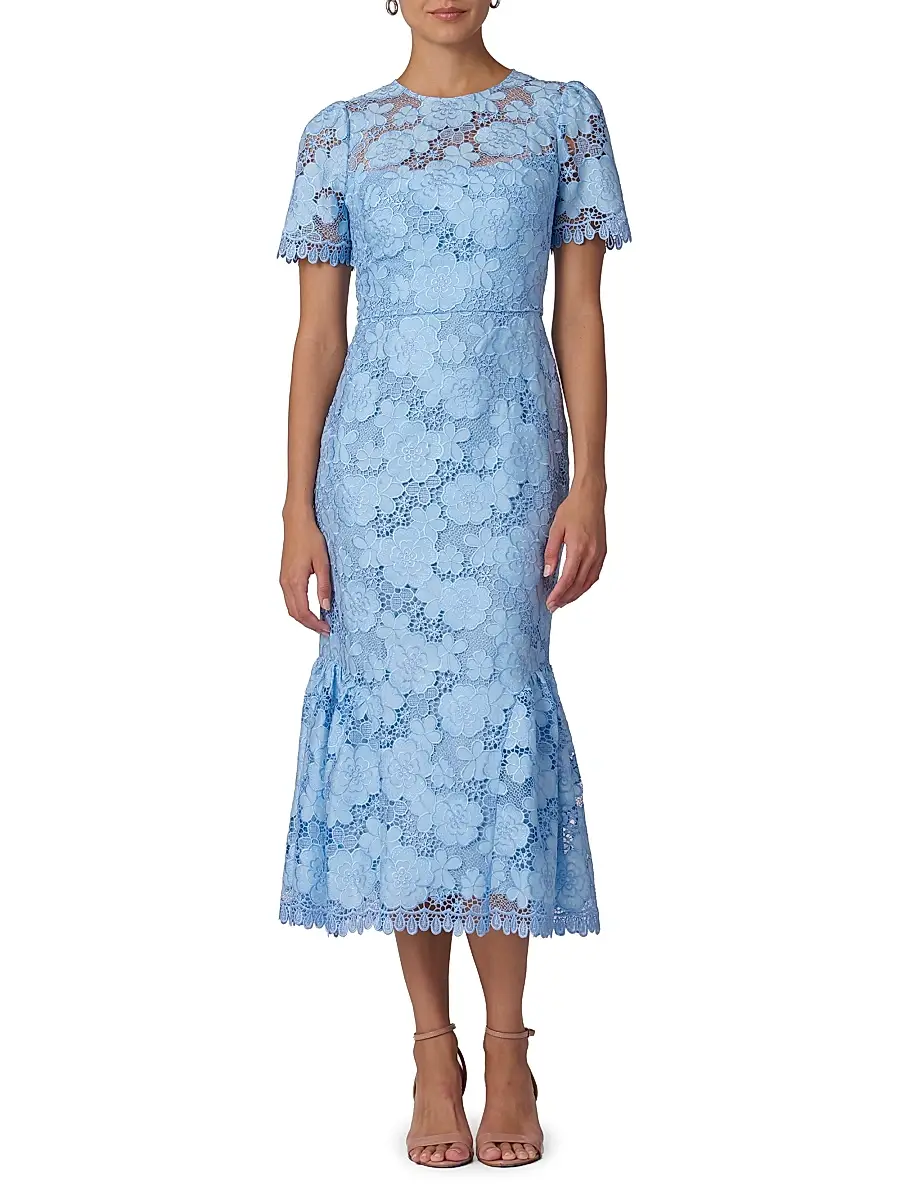 Shoshanna Women's Emmie Lace Midi-Dress | Thumbnail 2 Shoshanna Women's Emmie Lace Midi-Dress | Thumbnail 2
