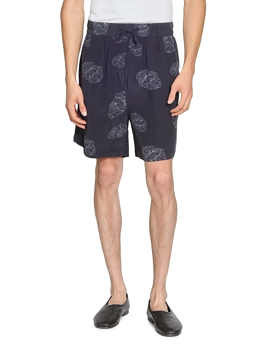 OFFICINE GÉNÉRALE Men Fynn Crepe Cloud Lines Shorts | Thumbnail 3