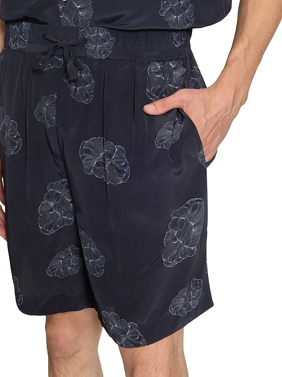 OFFICINE GÉNÉRALE Men Fynn Crepe Cloud Lines Shorts | Thumbnail 6