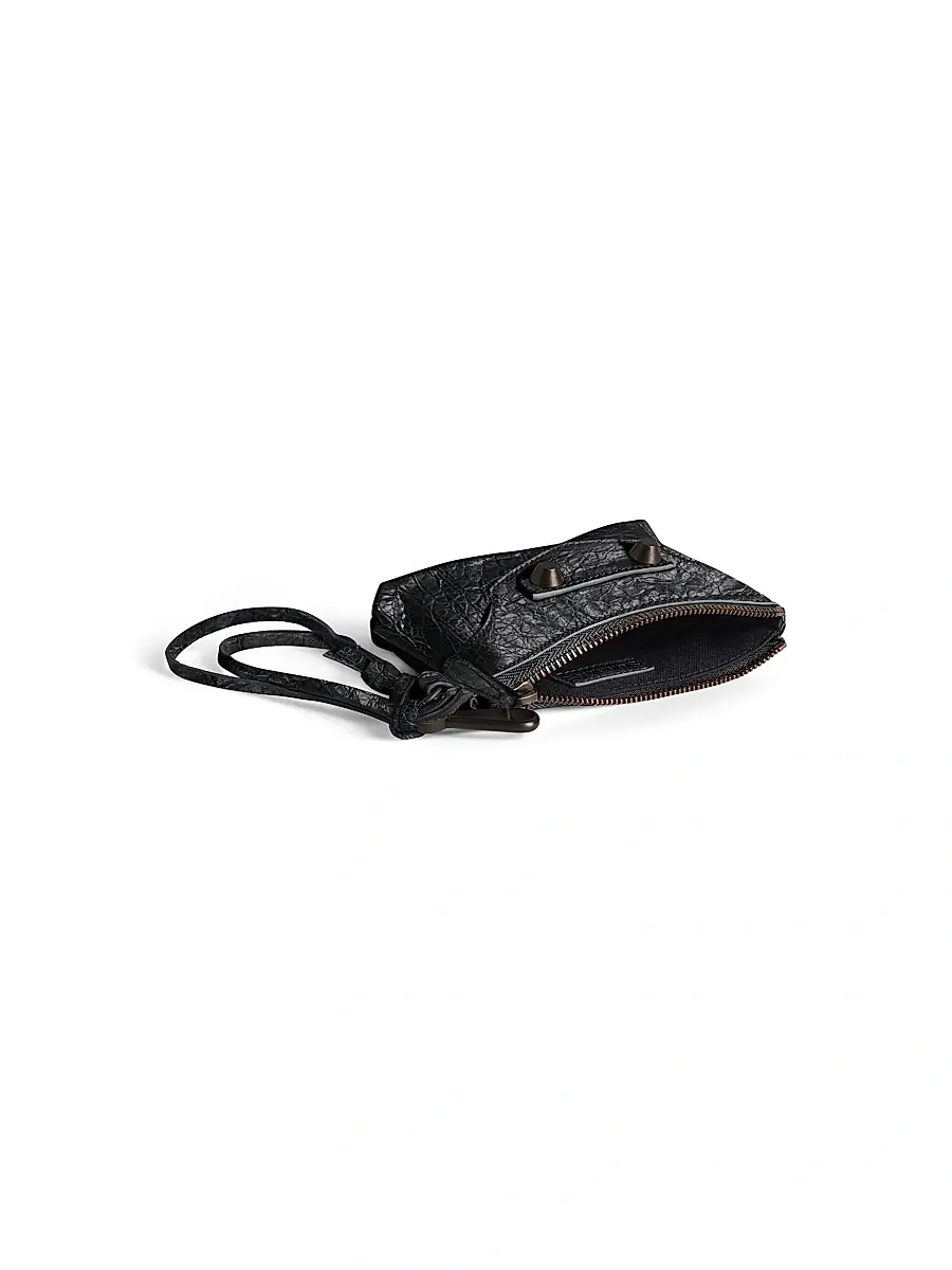 Balenciaga Women's Le City Zipped Pouch Charm - Black | Thumbnail 5