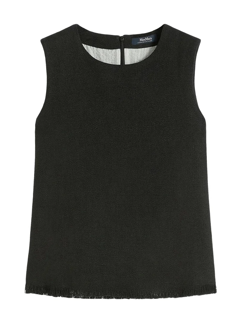 Women's Cotton and Linen Basketweave Top
