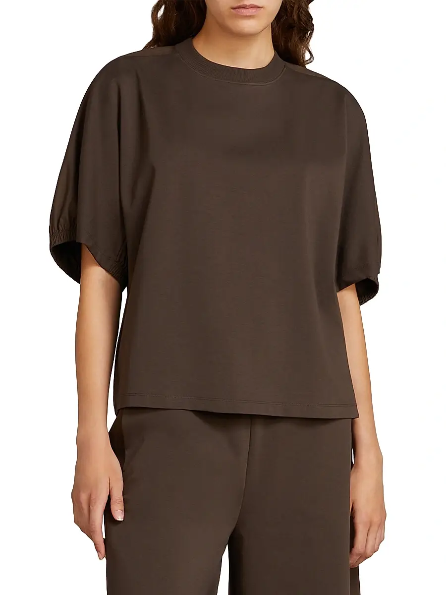 MM Max Mara Women's Jersey and Cotton Poplin T-Shirt | Thumbnail 2 MM Max Mara Women's Jersey and Cotton Poplin T-Shirt | Thumbnail 2
