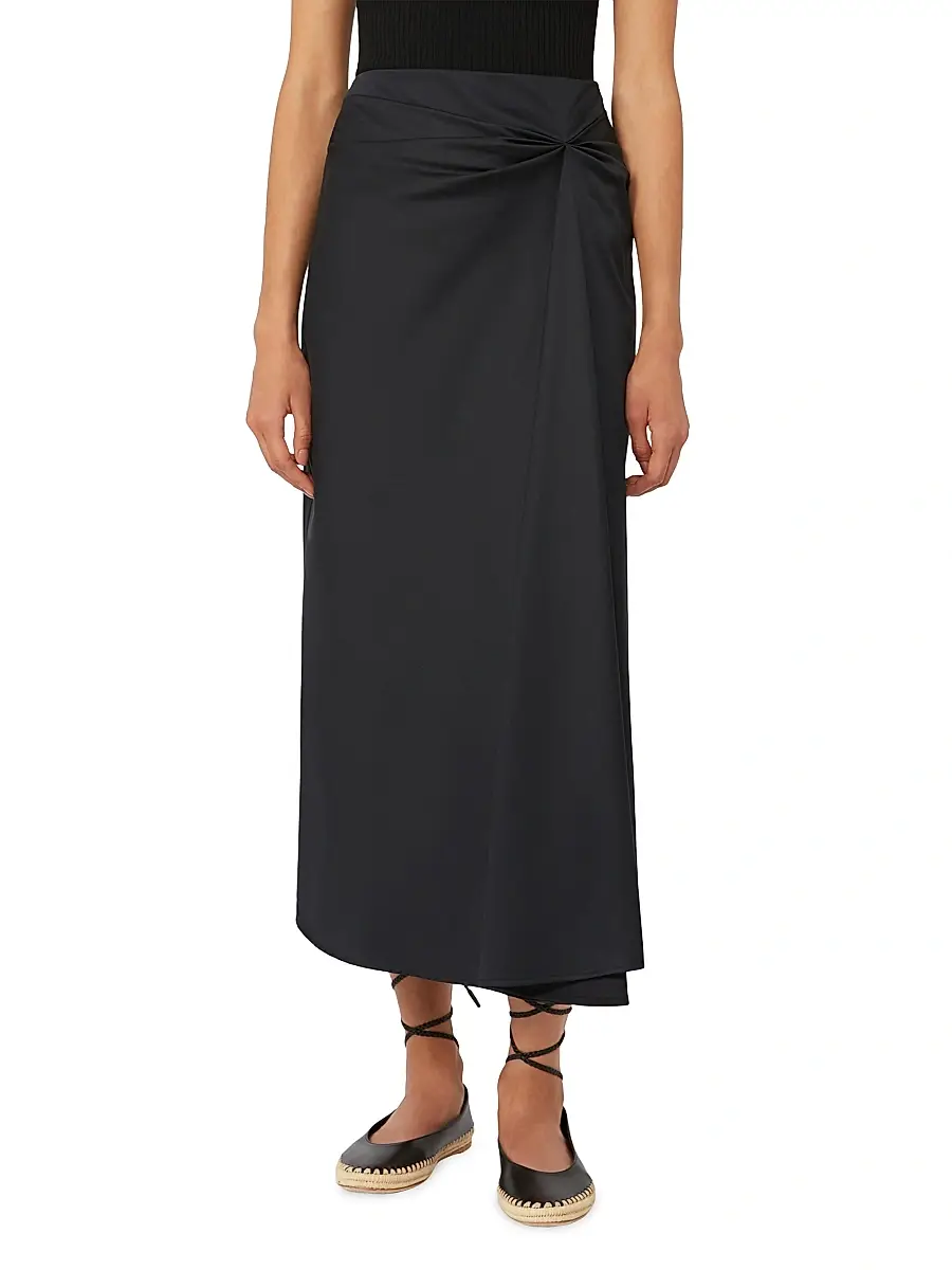 Max Mara Women's Cotton Satin Skirt | Thumbnail 2 Max Mara Women's Cotton Satin Skirt | Thumbnail 2