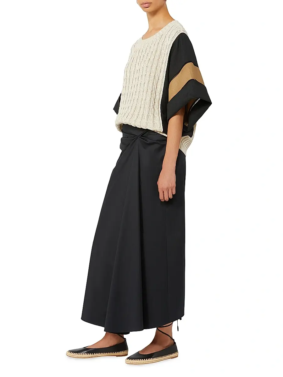 Max Mara Women's Cotton Satin Skirt | Thumbnail 5 Max Mara Women's Cotton Satin Skirt | Thumbnail 5