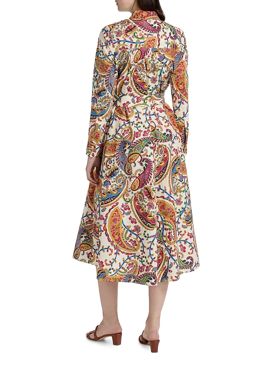 Etro Women's Paisley Print Cotton Shirtdress | Thumbnail 5 Etro Women's Paisley Print Cotton Shirtdress | Thumbnail 5