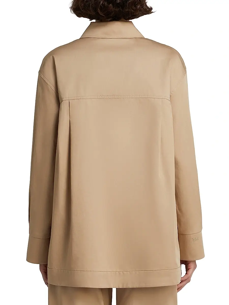 MM Max Mara Women's Cotton Satin Shirt | Thumbnail 4