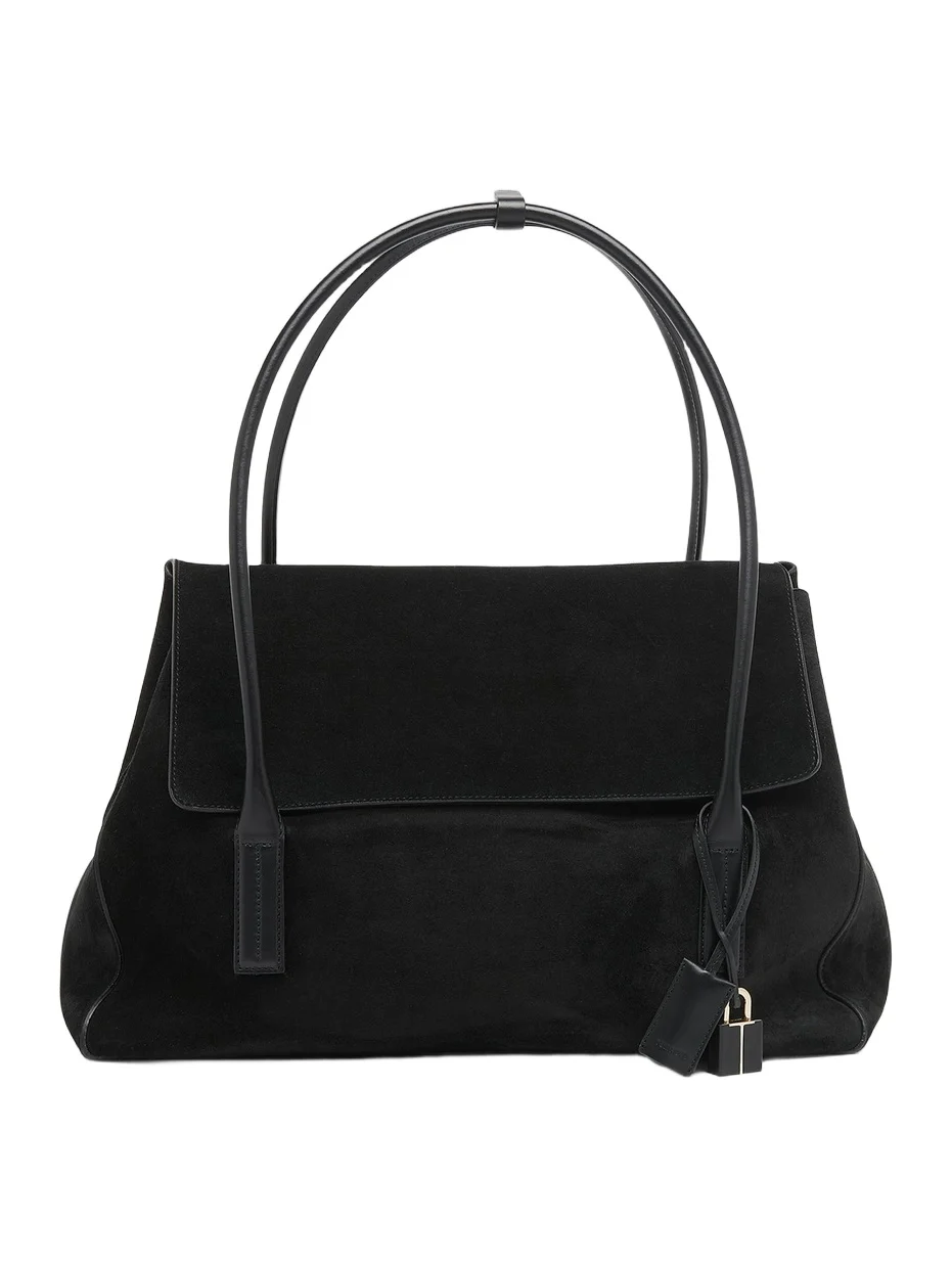 Women's Medium Suede & Leather Shoulder Bag