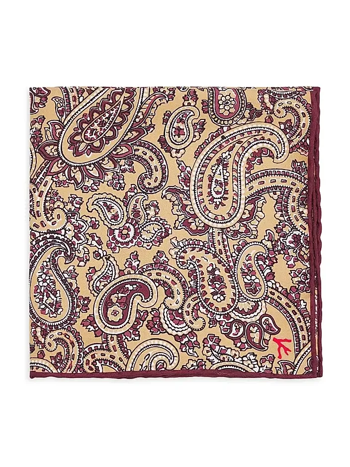 Men's Paisley Silk Pocket Square