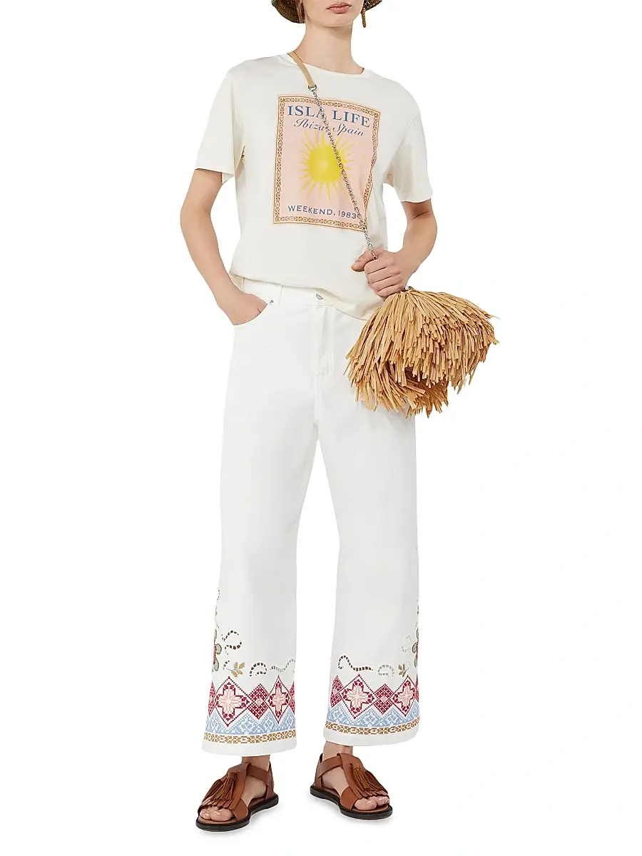 Weekend Max Mara Women's Cotton Jersey T-Shirt - Ecru | Thumbnail 2