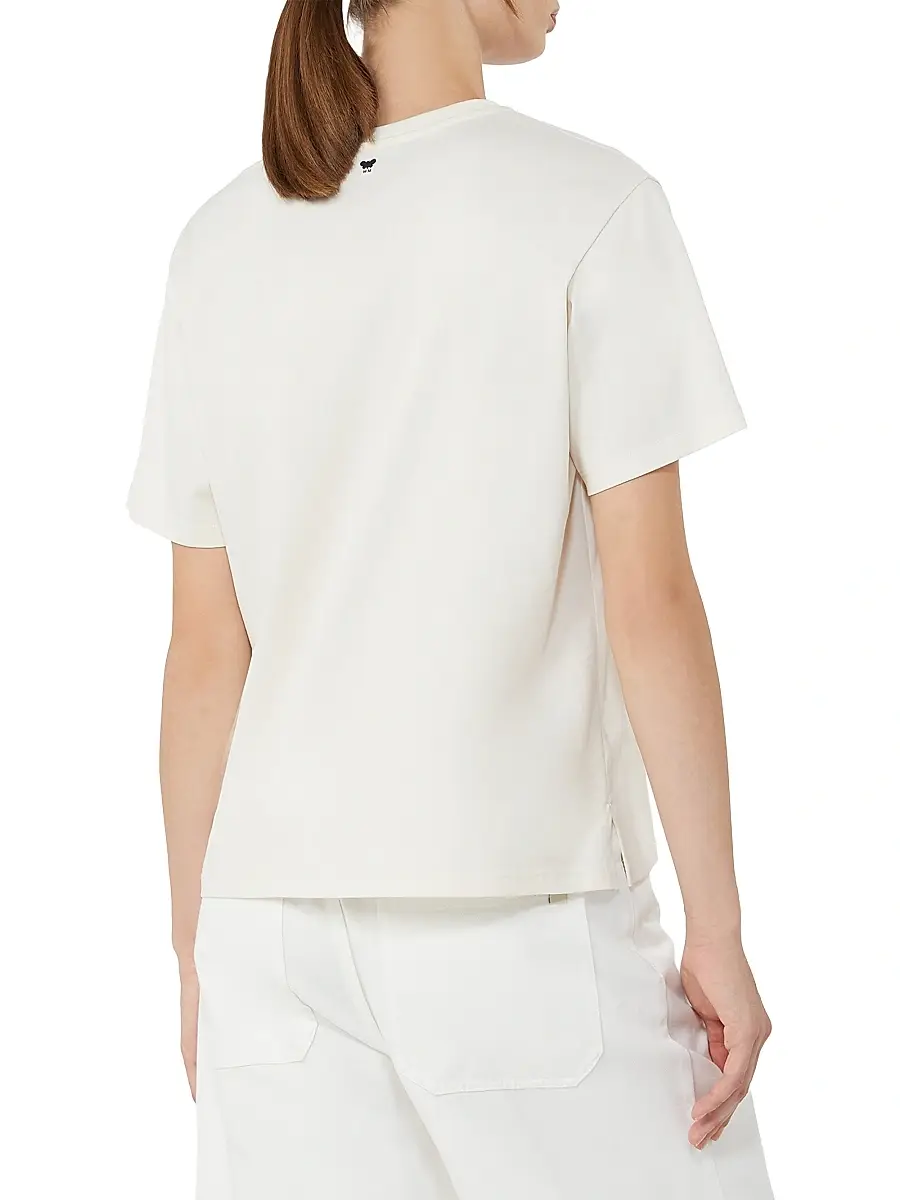 Weekend Max Mara Women's Cotton Jersey T-Shirt - Ecru | Thumbnail 4