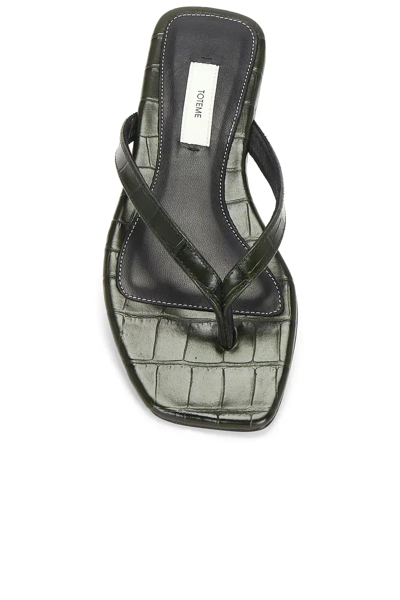TOTEME Croco Embossed Flip Flop | Thumbnail 4 TOTEME Croco Embossed Flip Flop | Thumbnail 4