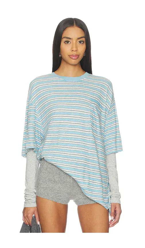 Free People x All Love Stripe Pocket Tee | Image 1 Free People x All Love Stripe Pocket Tee | Image 1