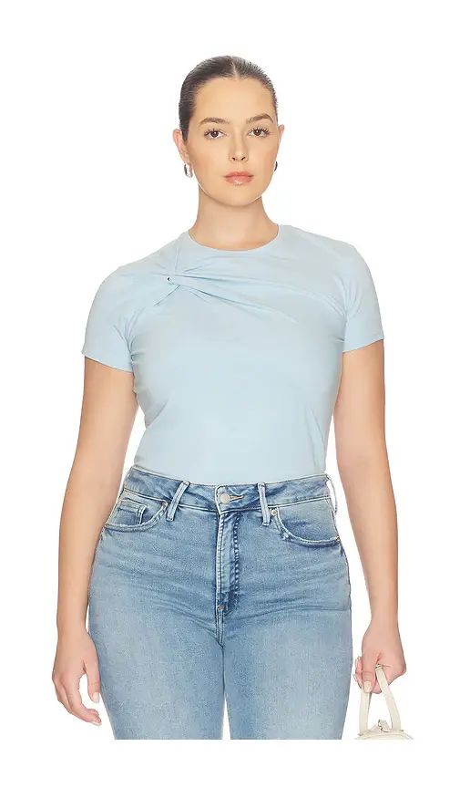 GOOD AMERICAN Super Stretch Twist Tee Shirt | Thumbnail 2