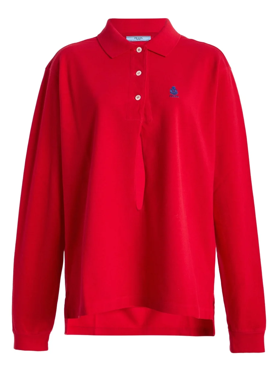 Prada Cotton Pique Polo Shirt