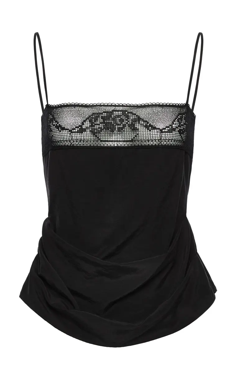 Magda Butrym Silk Floral-Embellished Tank Top | Thumbnail 2