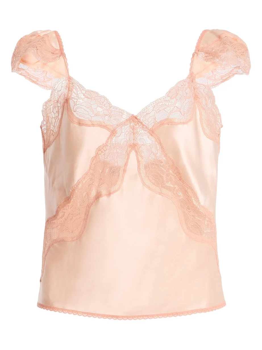 Third Form Exclusive Lace-Trimmed Satin Camisole Top