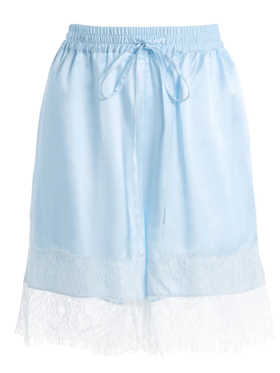 Third Form Exclusive Whisper Lace-Trimmed Silk-Blend Shorts