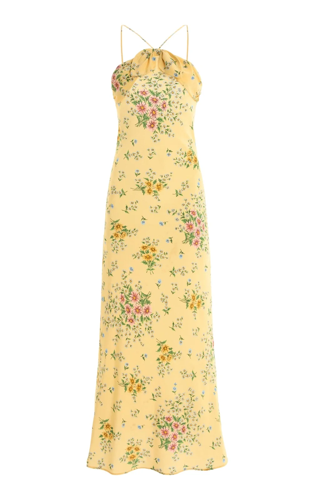 Daisy Silk-Crepe Midi Halter Slip Dress Daisy Silk-Crepe Midi Halter Slip Dress