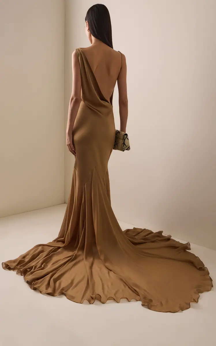 DEME Exclusive The Colleen Cowl-Neck Chiffon Gown | Thumbnail 4 DEME Exclusive The Colleen Cowl-Neck Chiffon Gown | Thumbnail 4