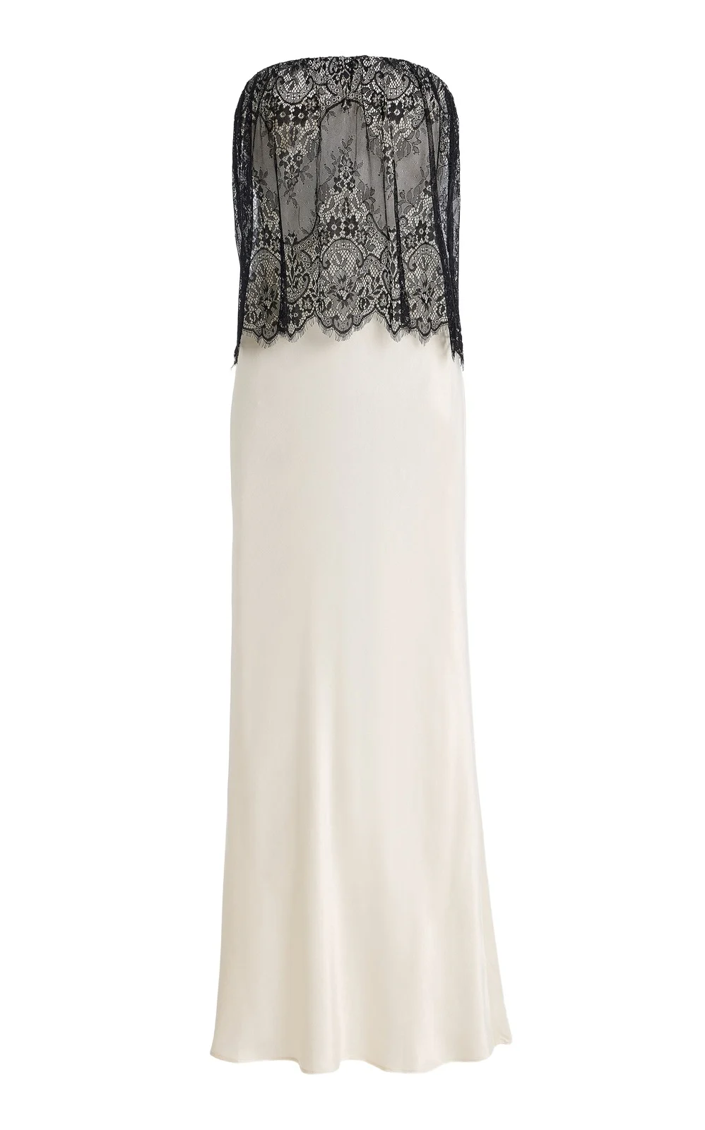 Third Form Exclusive Visions Strapless Lace Satin Maxi Dress