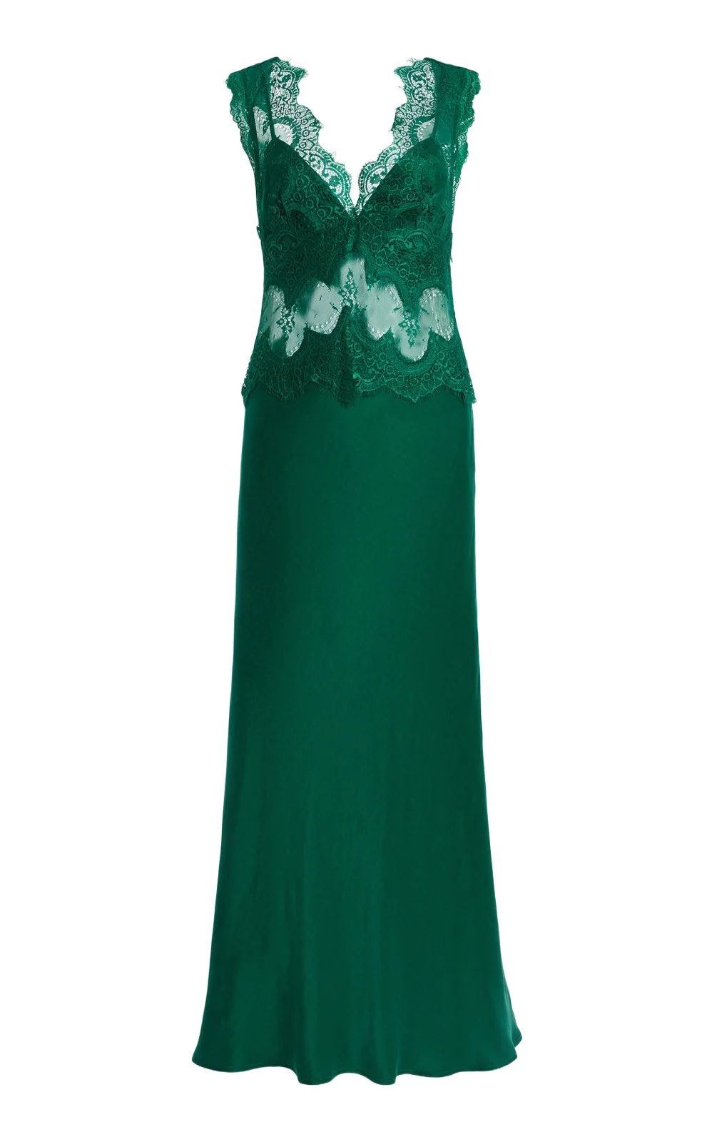 Third Form Exclusive Visions Lace-Inset Satin Midi Dress
