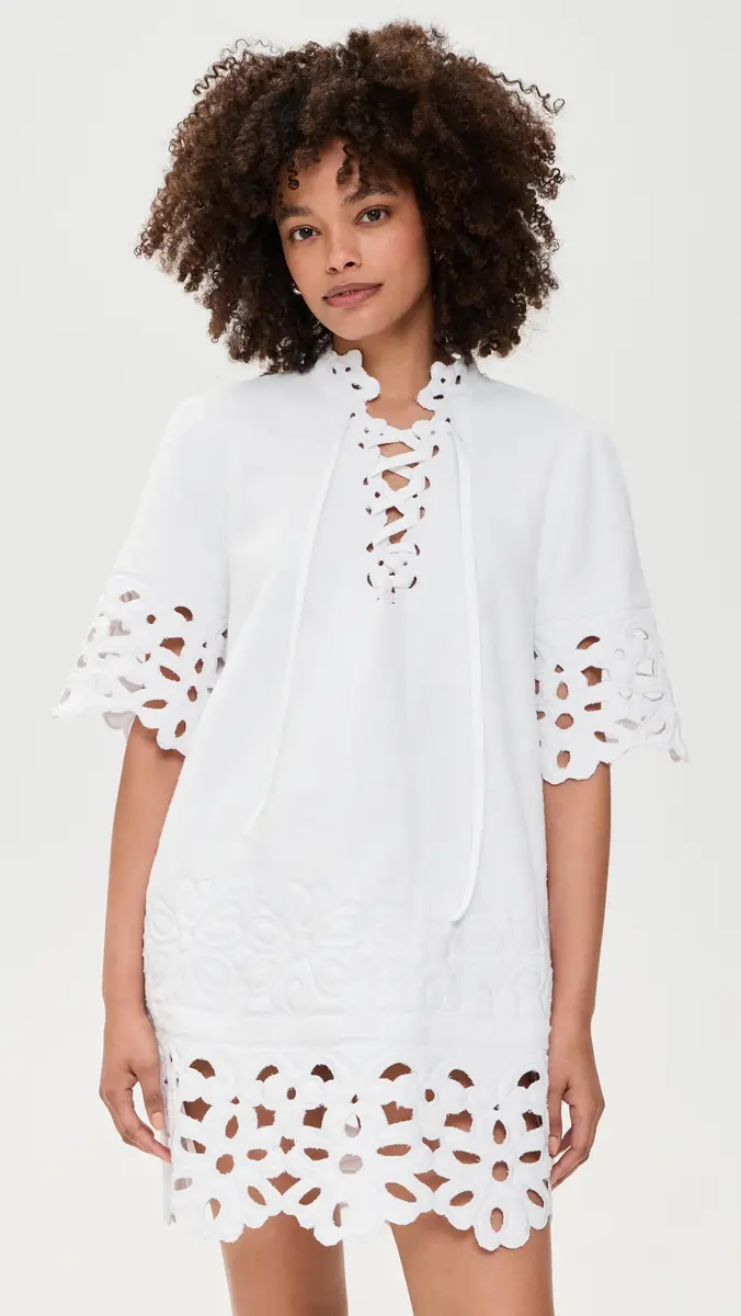 Sea Leila Eyelet Tunic Coverup Dress White | Thumbnail 2 Sea Leila Eyelet Tunic Coverup Dress White | Thumbnail 2