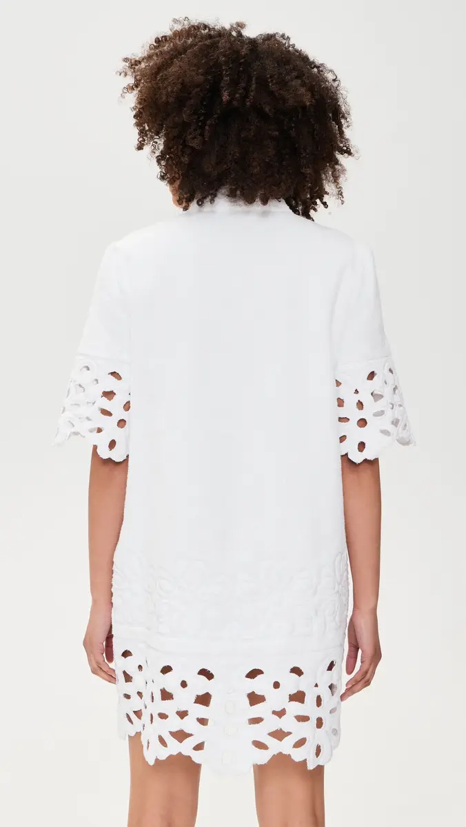 Sea Leila Eyelet Tunic Coverup Dress White | Thumbnail 3 Sea Leila Eyelet Tunic Coverup Dress White | Thumbnail 3