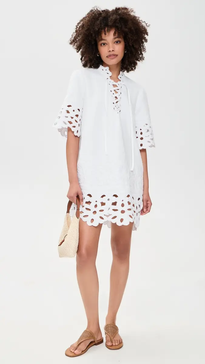 Sea Leila Eyelet Tunic Coverup Dress White | Thumbnail 5 Sea Leila Eyelet Tunic Coverup Dress White | Thumbnail 5