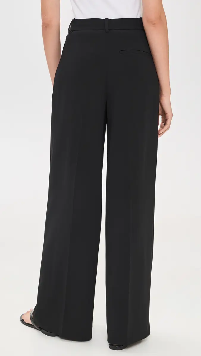 Theory Wide Pleat Trousers Black | Thumbnail 3 Theory Wide Pleat Trousers Black | Thumbnail 3