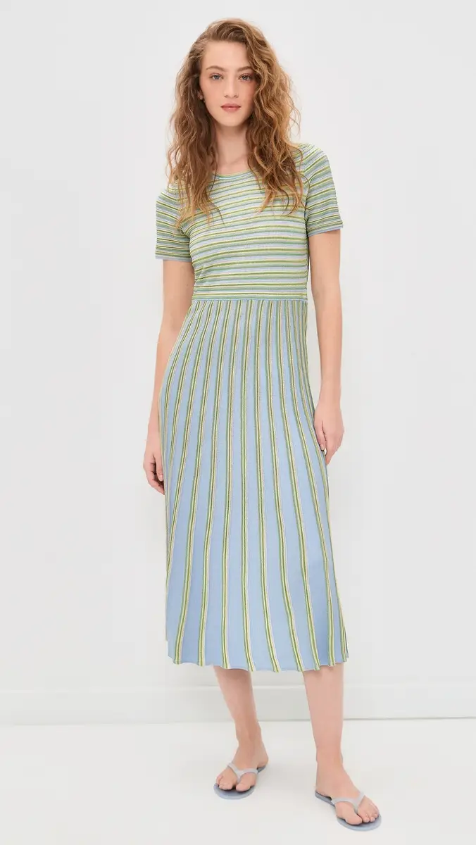 Tanya Taylor Emilia Knit Dress Powder Blue ulti | Thumbnail 2