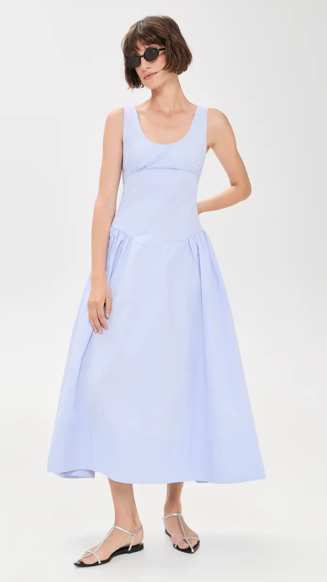 Proenza Schouler White Label Kendall Dress in Tech Cotton Sky | Thumbnail 2