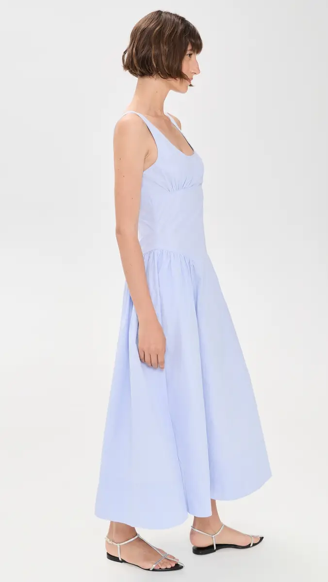 Proenza Schouler White Label Kendall Dress in Tech Cotton Sky | Thumbnail 4