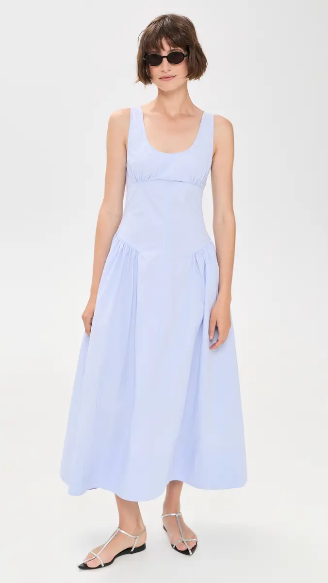 Proenza Schouler White Label Kendall Dress in Tech Cotton Sky | Thumbnail 5